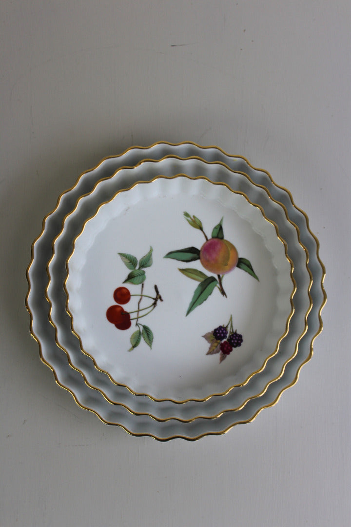 Royal Worcester Evesham Quiche Dish x 3 - Kernow Furniture