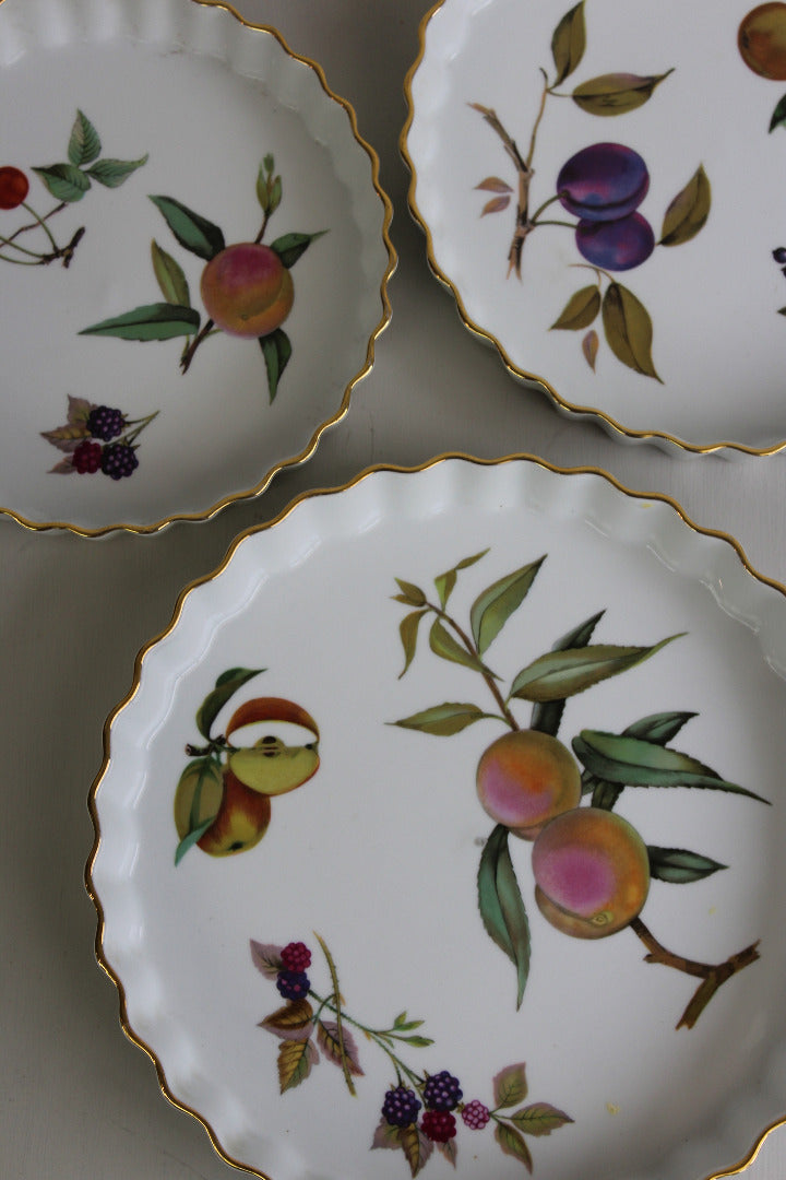 Royal Worcester Evesham Quiche Dish x 3 - Kernow Furniture