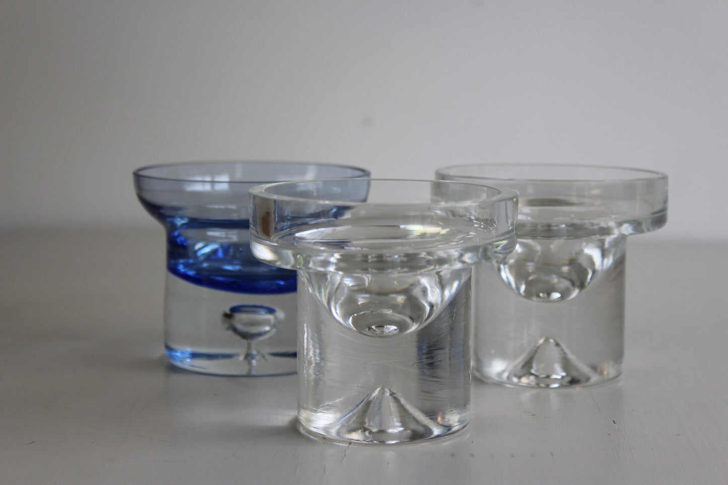 3 Glass Candle Holders - Kernow Furniture