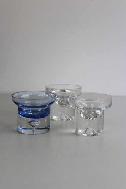 3 Glass Candle Holders - Kernow Furniture