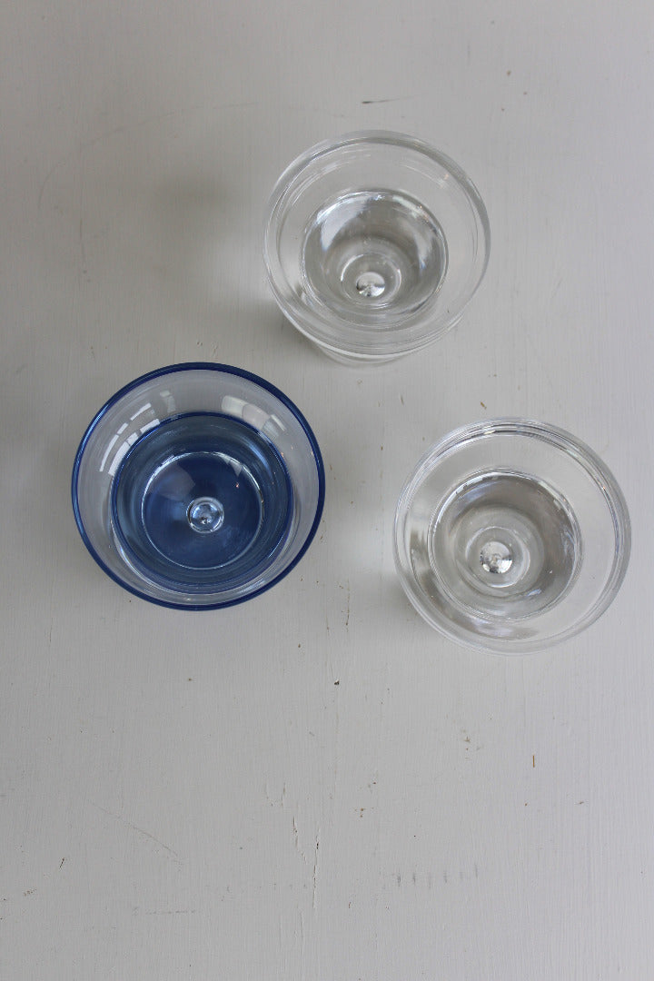 3 Glass Candle Holders - Kernow Furniture