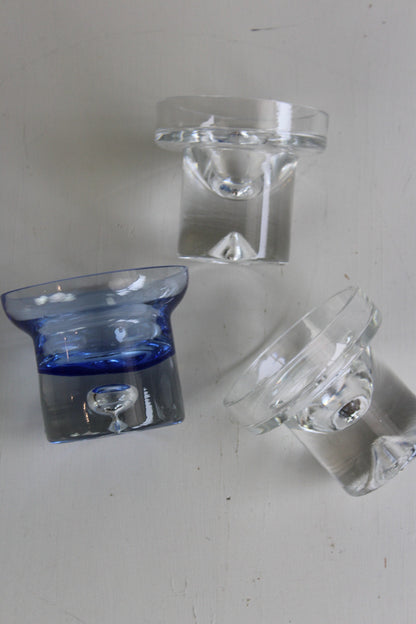 3 Glass Candle Holders - Kernow Furniture