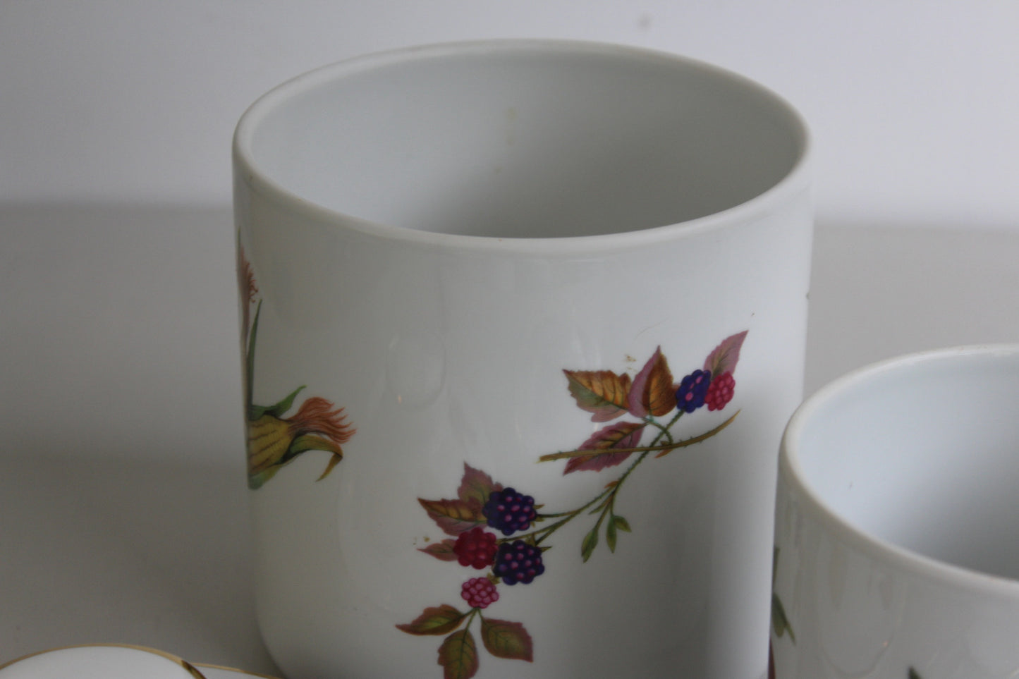 Royal Worcester Evesham Pair Canisters - Kernow Furniture