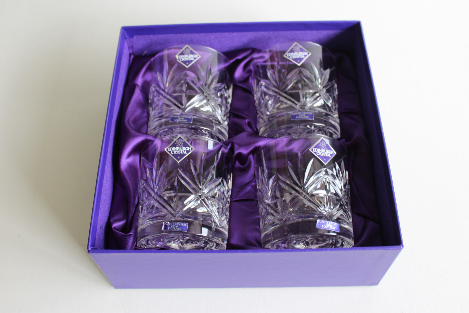 Edinburgh Crystal Cut Glass Tumblers - Kernow Furniture