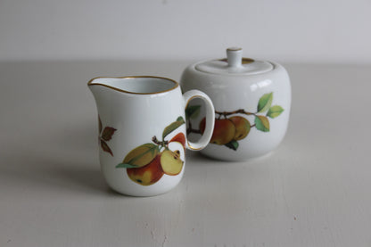 Royal Worcester Evesham Jug & Sugar Bowl - Kernow Furniture