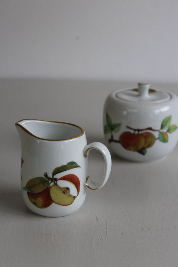 Royal Worcester Evesham Jug & Sugar Bowl - Kernow Furniture