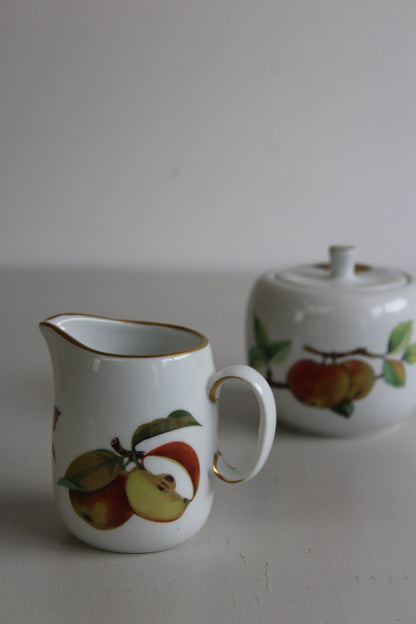 Royal Worcester Evesham Jug & Sugar Bowl - Kernow Furniture