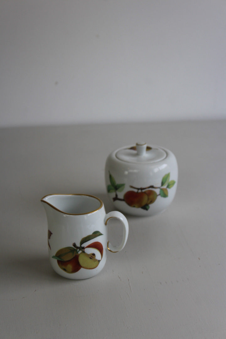 Royal Worcester Evesham Jug & Sugar Bowl - Kernow Furniture