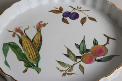 Royal Worcester Evesham Large Flan Dish - Kernow Furniture