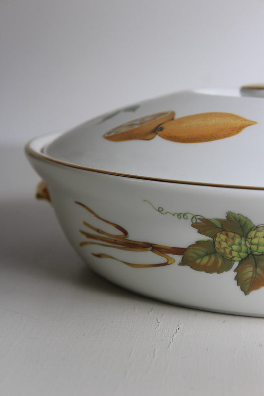 Royal Worcester Evesham Serving Dish & Lid - Kernow Furniture