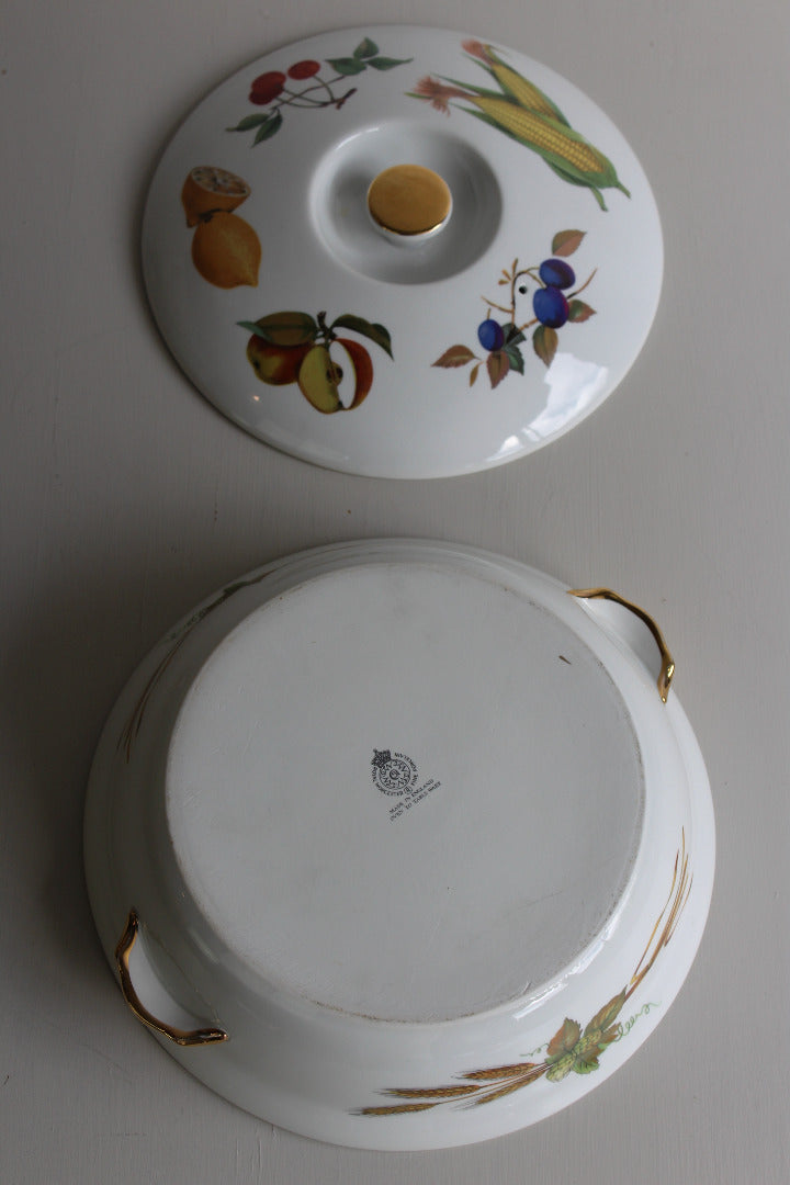 Royal Worcester Evesham Serving Dish & Lid - Kernow Furniture