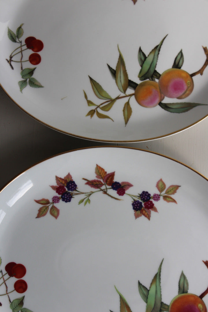 Royal Worcester Evesham Pair Oval Serving Plates - Kernow Furniture