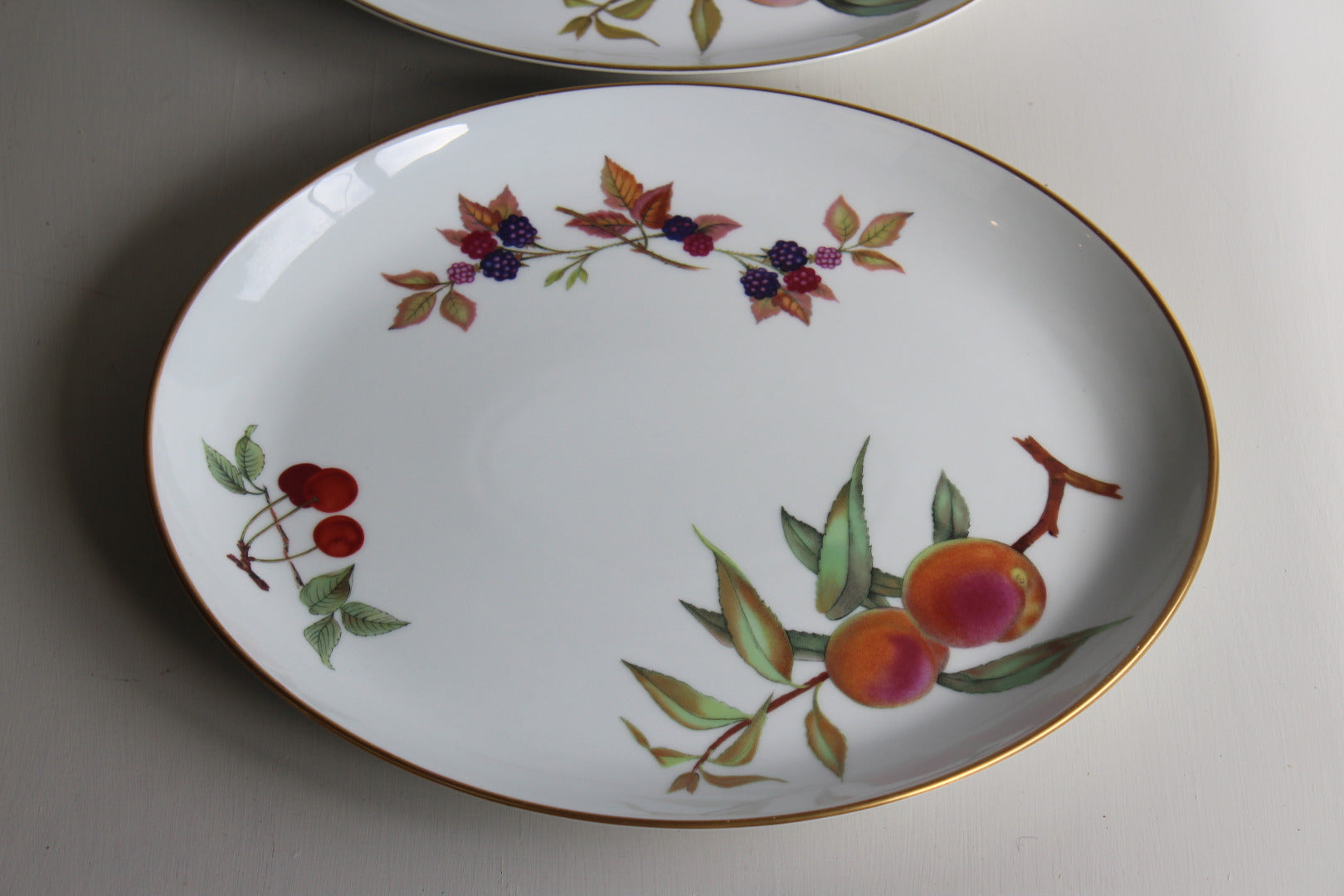 Royal Worcester Evesham Pair Oval Serving Plates - Kernow Furniture