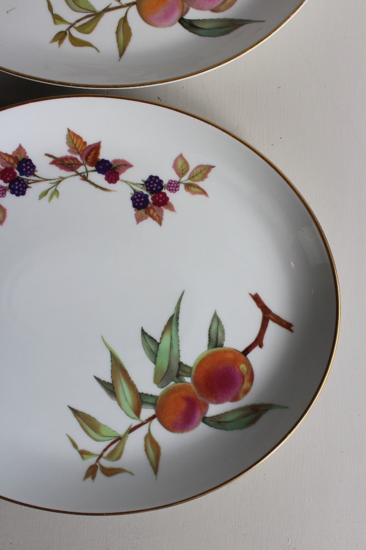 Royal Worcester Evesham Pair Oval Serving Plates - Kernow Furniture