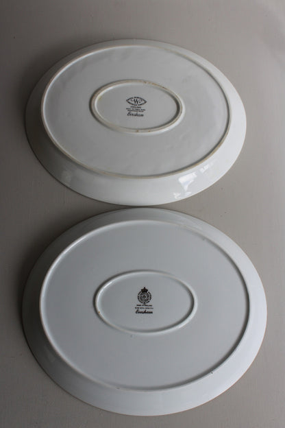 Royal Worcester Evesham Pair Oval Serving Plates - Kernow Furniture