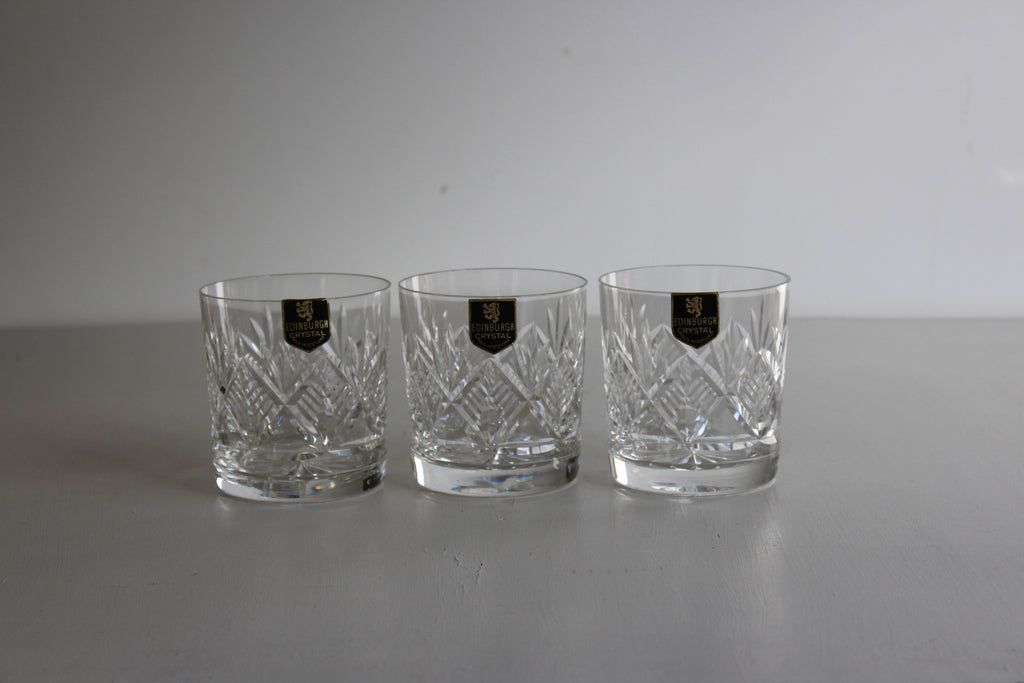 Edinburgh Crystal Cut Glass Rocks Glasses - Kernow Furniture