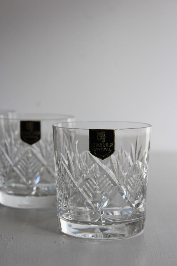 Edinburgh Crystal Cut Glass Rocks Glasses - Kernow Furniture