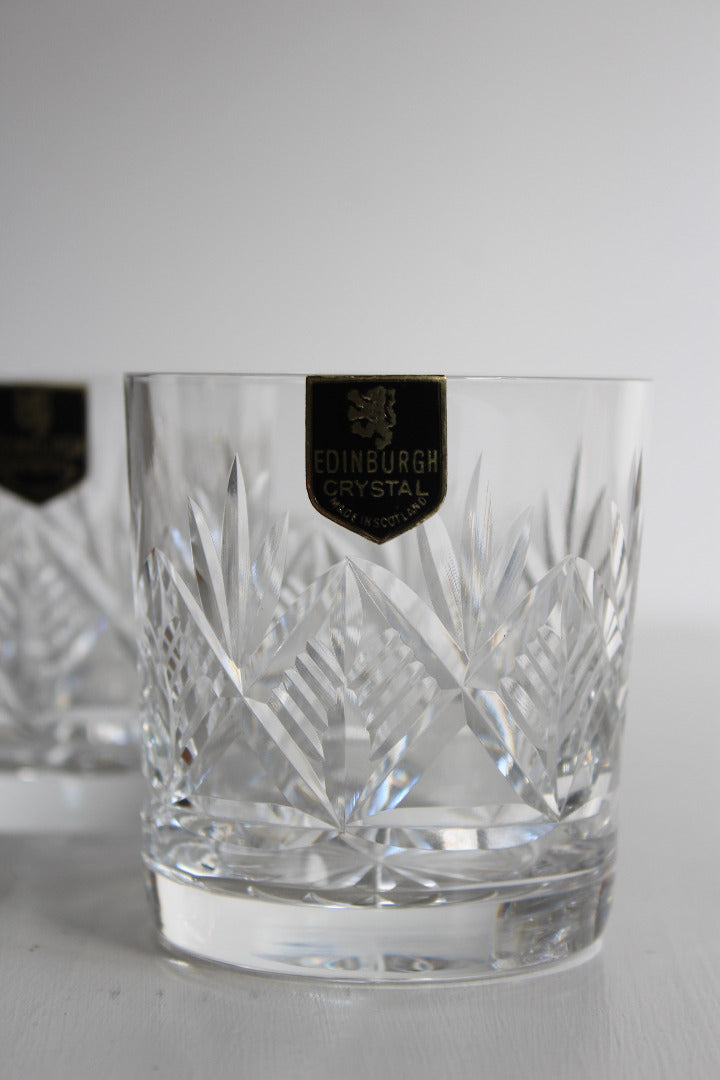 Edinburgh Crystal Cut Glass Rocks Glasses - Kernow Furniture