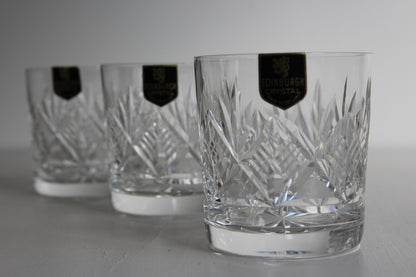 Edinburgh Crystal Cut Glass Rocks Glasses - Kernow Furniture