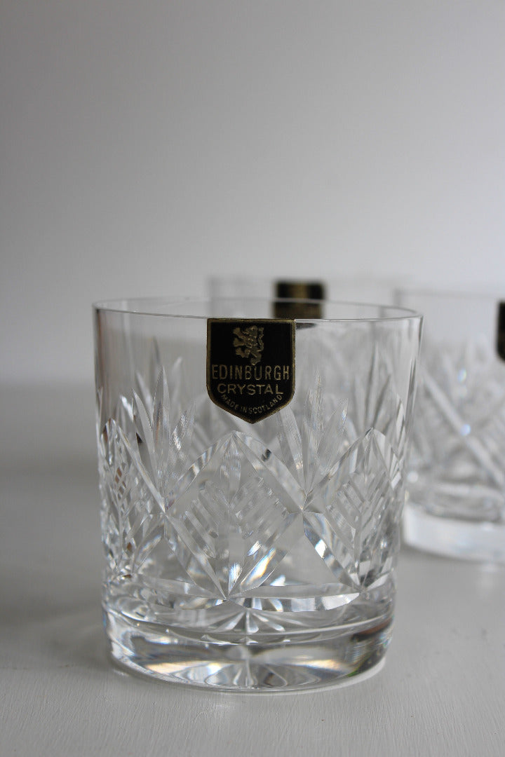 Edinburgh Crystal Cut Glass Rocks Glasses - Kernow Furniture