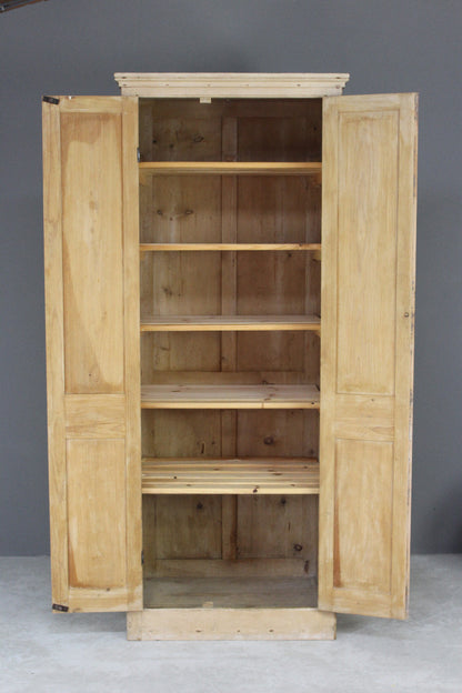 Antique Stripped Pine Cupboard - Kernow Furniture