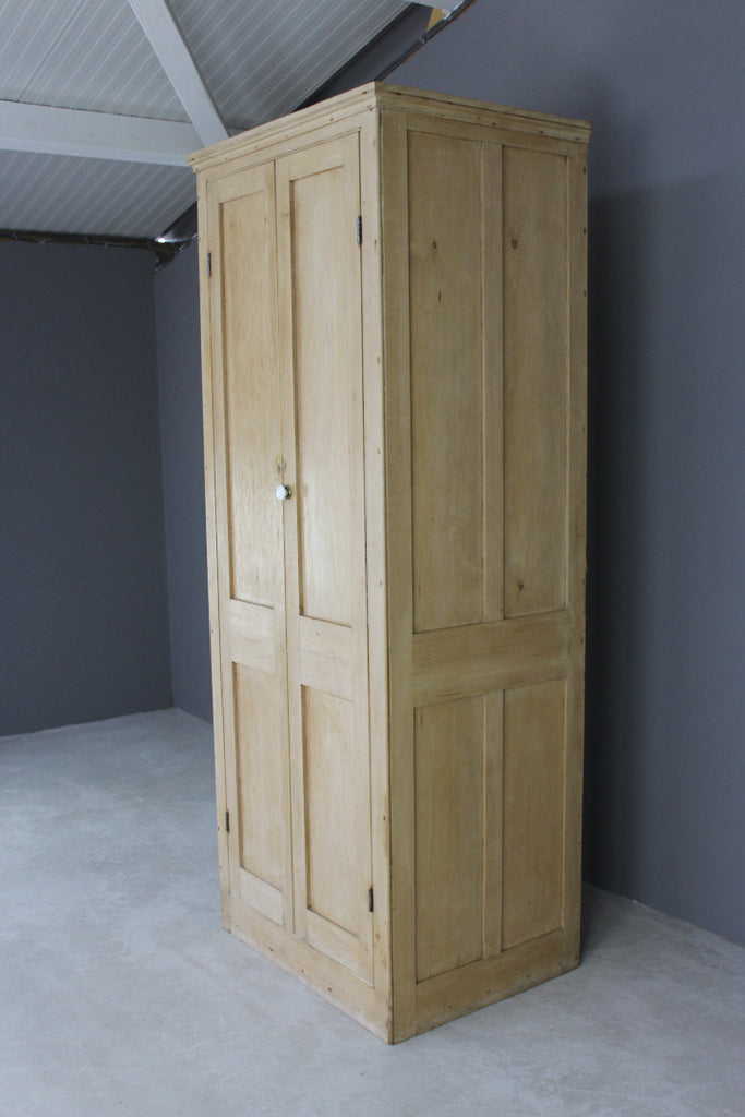 Antique Stripped Pine Cupboard - Kernow Furniture