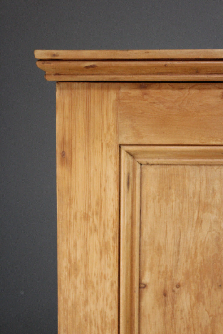 Antique Pine Double Cupboard - Kernow Furniture