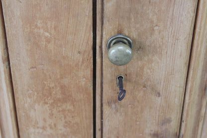 Antique Pine Double Cupboard - Kernow Furniture