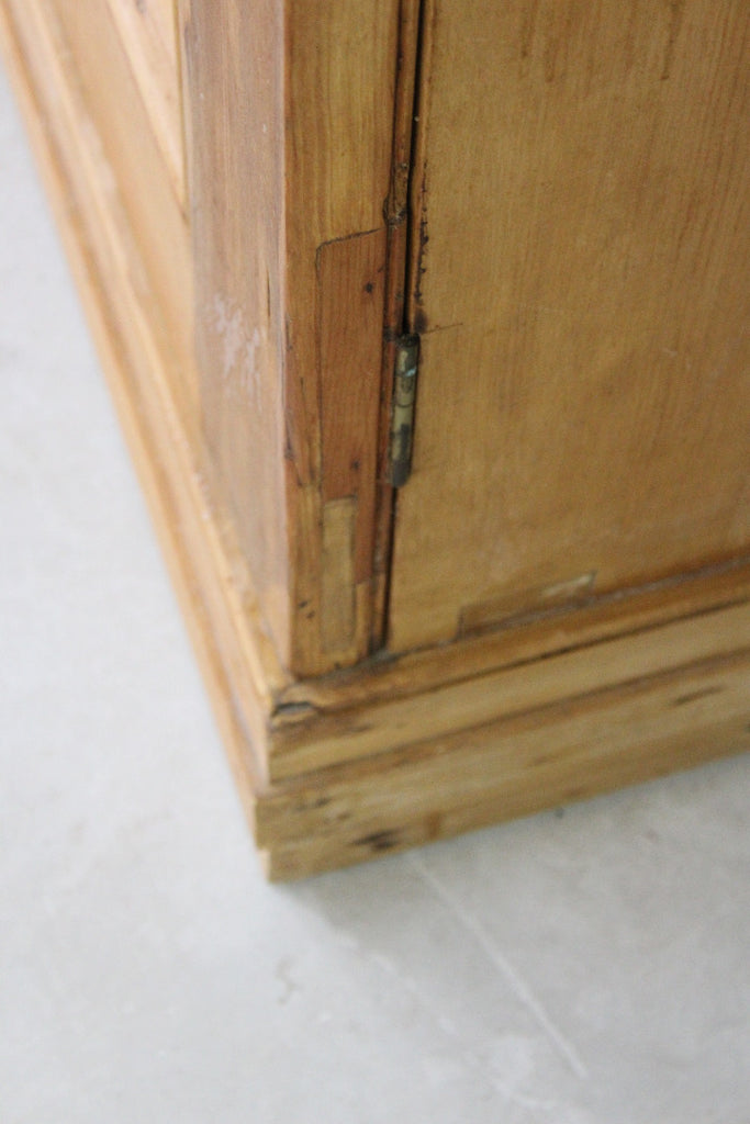 Antique Pine Double Cupboard - Kernow Furniture