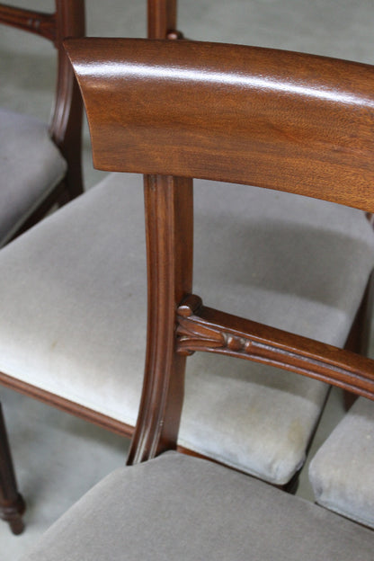 Set 8 Reproduction Mahogany Dining Chairs - Kernow Furniture