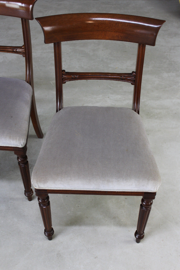 Set 8 Reproduction Mahogany Dining Chairs - Kernow Furniture