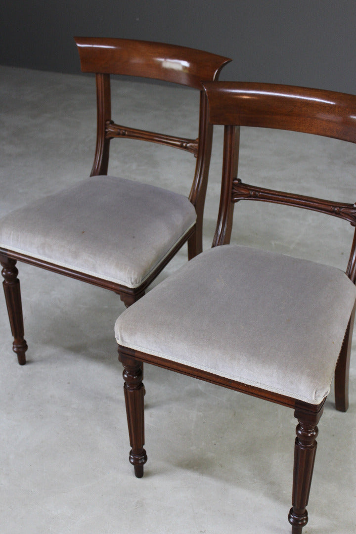 Set 8 Reproduction Mahogany Dining Chairs - Kernow Furniture