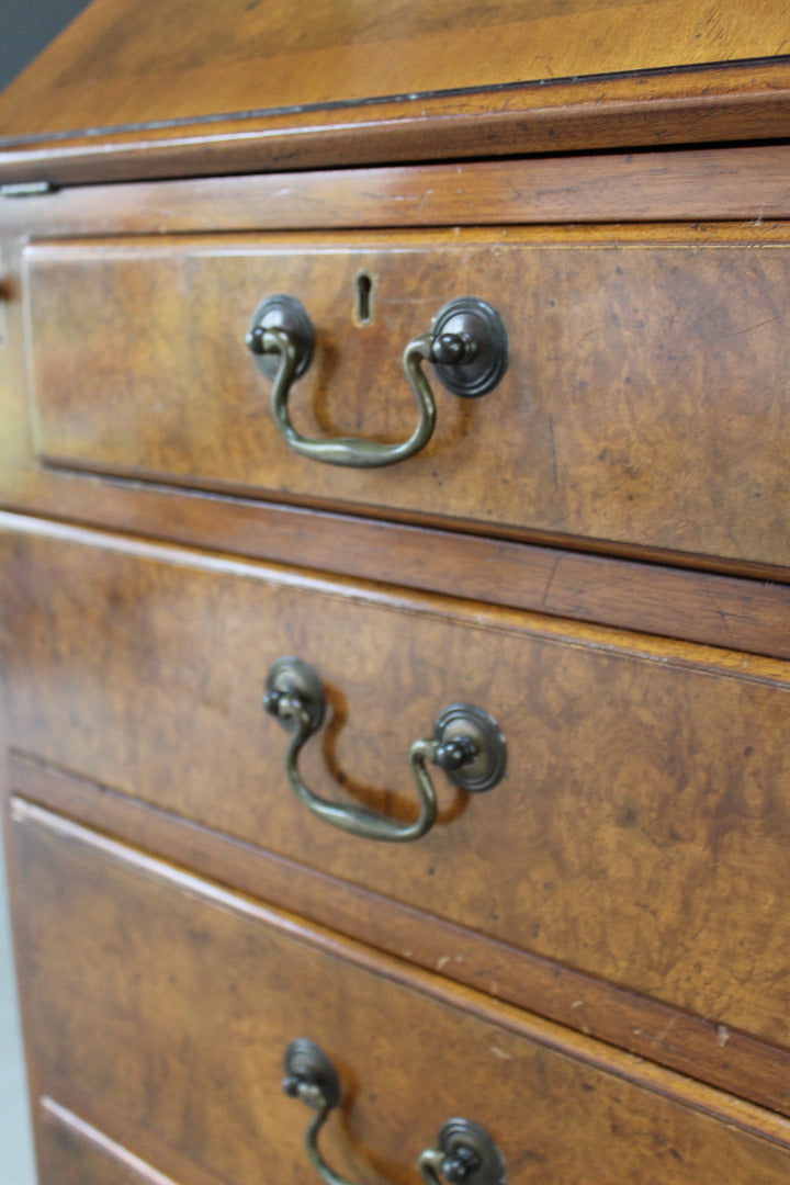 Reproduction Walnut Writing Bureau - Kernow Furniture