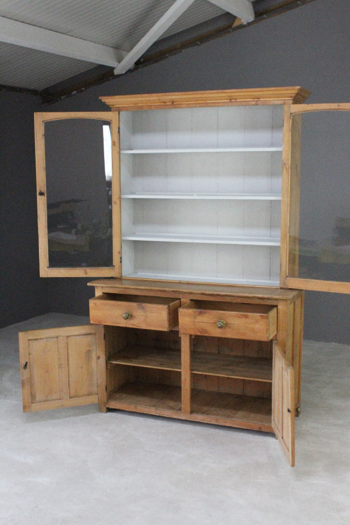 Antique Victorian Glazed Pine Dresser - Kernow Furniture