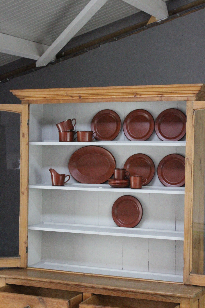 Antique Victorian Glazed Pine Dresser - Kernow Furniture