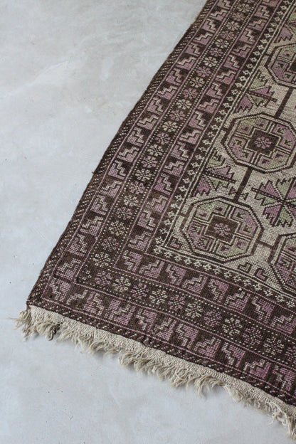 Eastern Brown & Cream Wool Rug - Kernow Furniture