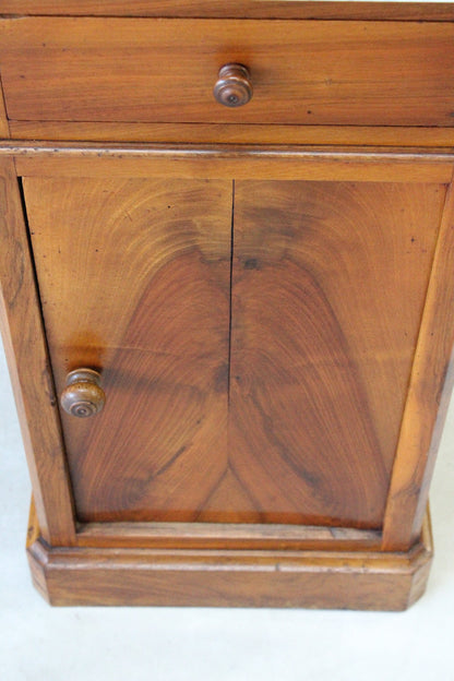 Continental Marble Top Bedside Cabinet. - Kernow Furniture