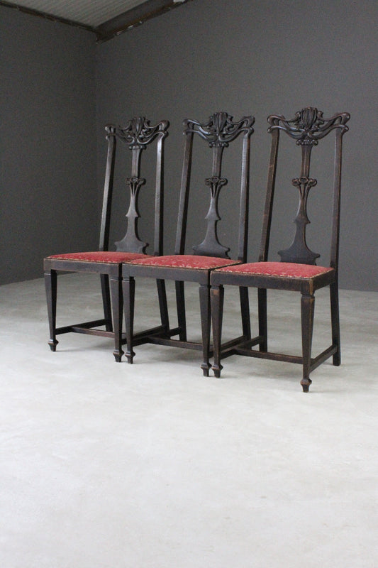 Art Nouveau High Back Dining Chairs - Kernow Furniture