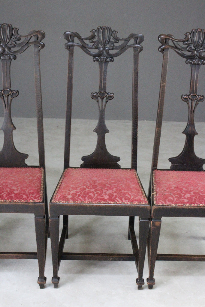 Art Nouveau High Back Dining Chairs - Kernow Furniture