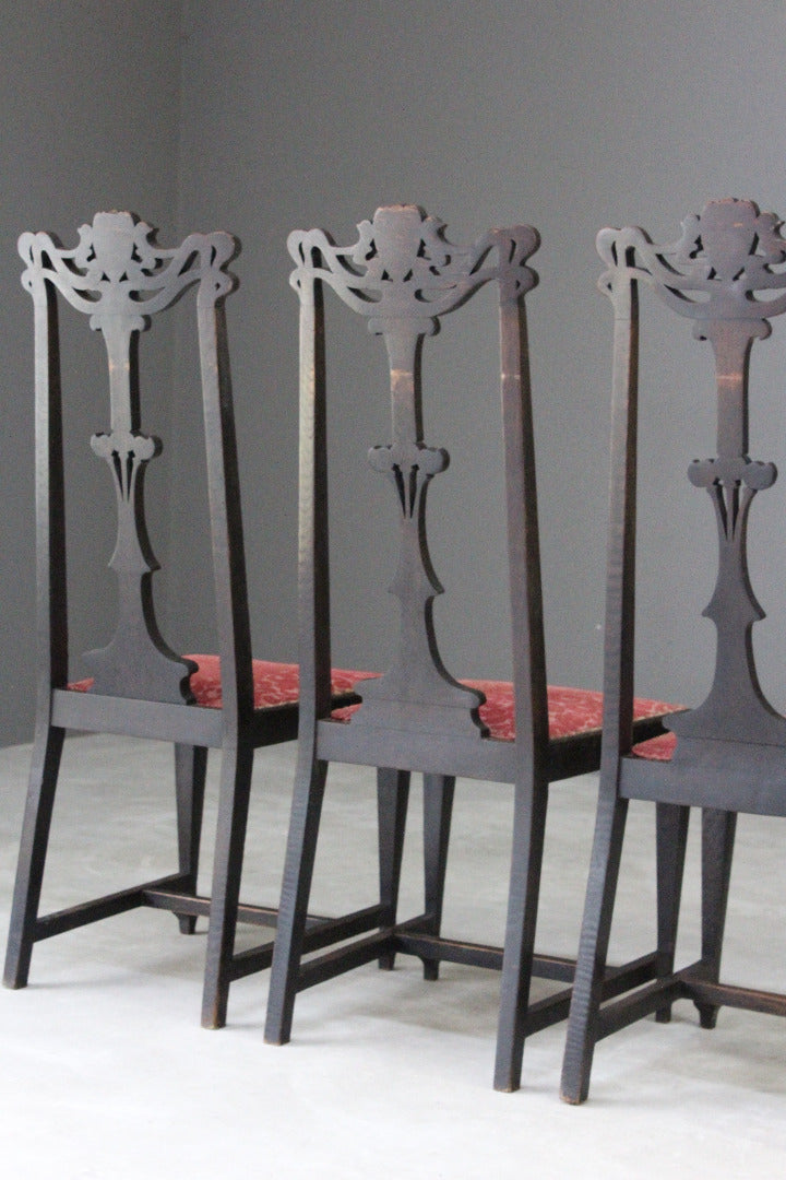 Art Nouveau High Back Dining Chairs - Kernow Furniture