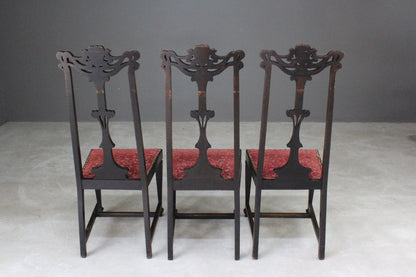 Art Nouveau High Back Dining Chairs - Kernow Furniture