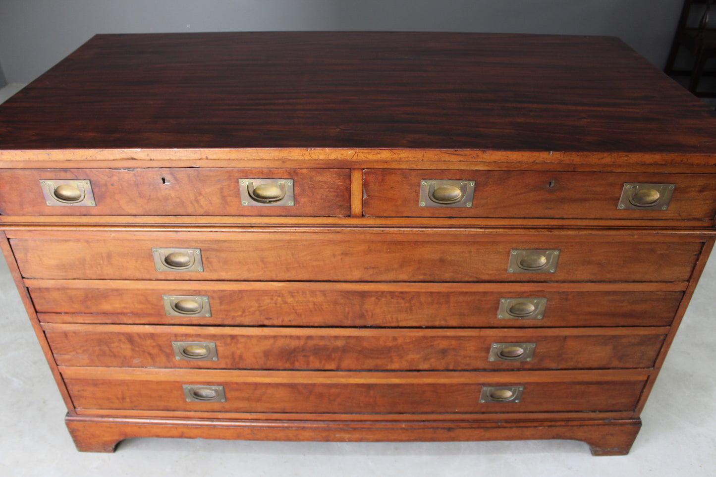 Large Antique Mahogany Plan Chest - Kernow Furniture