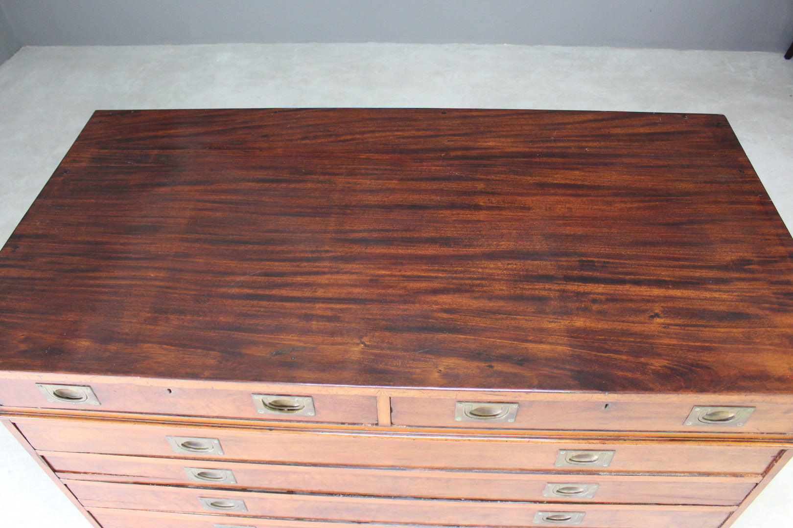 Large Antique Mahogany Plan Chest - Kernow Furniture