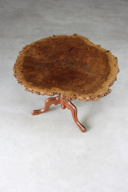 Jarrah Burr Slice Coffee Table - Kernow Furniture