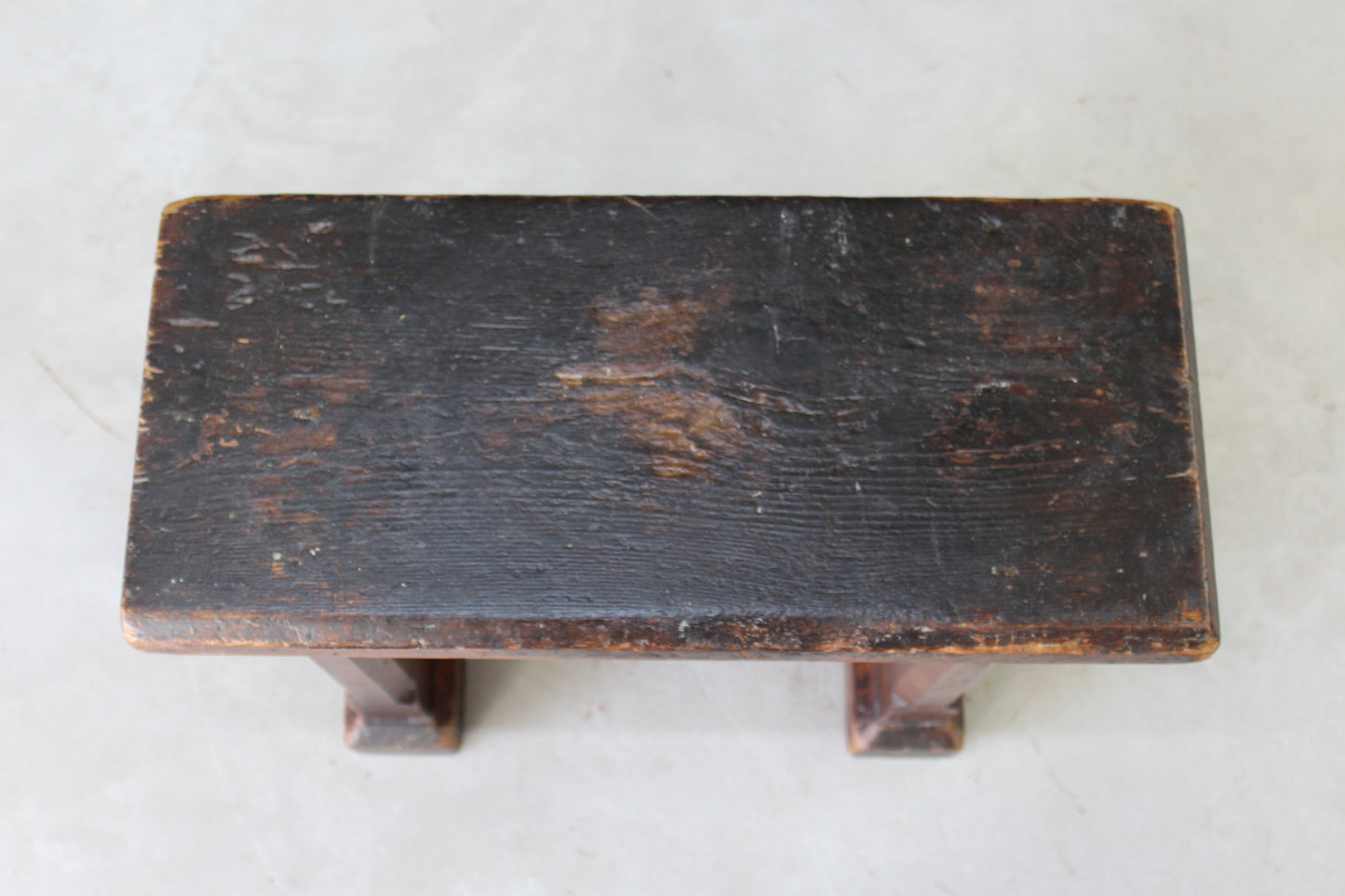 Rustic Pine Low Stool - Kernow Furniture