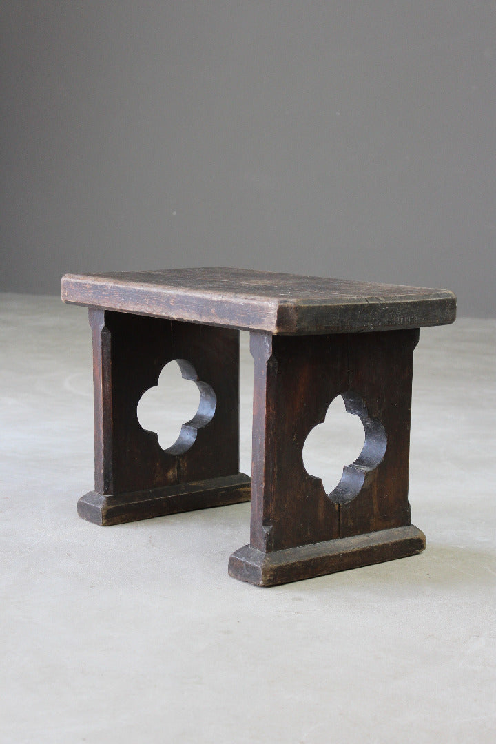 Rustic Pine Chapel Stool - Kernow Furniture