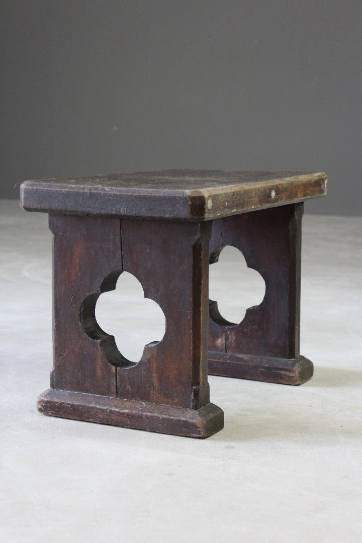 Rustic Pine Chapel Stool - Kernow Furniture