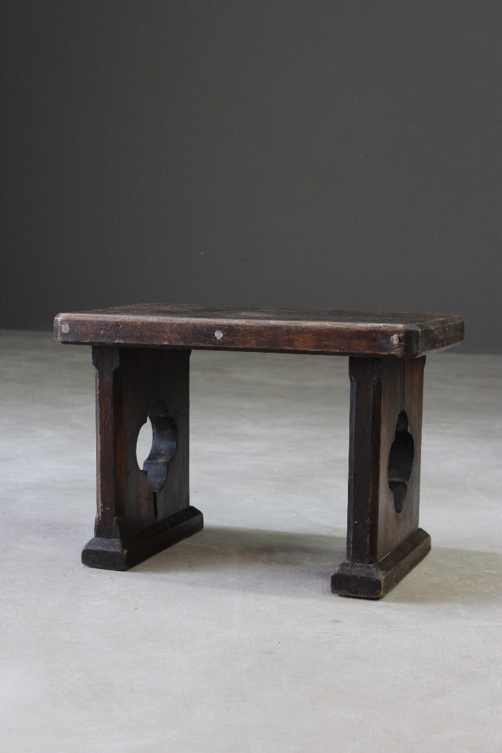 Rustic Pine Chapel Stool - Kernow Furniture