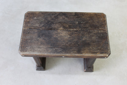 Rustic Pine Chapel Stool - Kernow Furniture