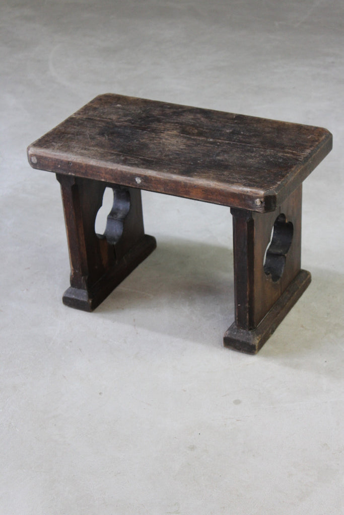 Rustic Pine Chapel Stool - Kernow Furniture
